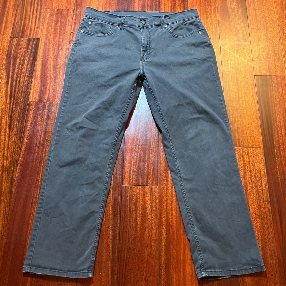 Levis 505 Pants Mens 36x30 (38x29) Regular Fit Gray Casual Workwear 00505-0001